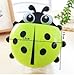 BlueSunshine 4 Pcs Creative Cute Cartoon Ladybug Kids Wall Suction Cup Mount Toothbrush Toothpaste Holder Pencil Pen Container Box Travel Organizer Plastic Pocket Storage Organizer
