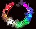 Festie Fever Light Up White Flower Crown with 3 Modes (Rainbow Lights)