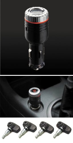 CIGARETTE LIGHTER PLUG STYLE TPMS WITH BASIC WARNING LED ALERT