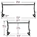 ZENY Set of 2 Bars Pickup Rack Truck Ladder Rack 650LB Adjustable Universal Utility Contractor Lumber Utility,Steel