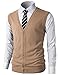 H2H Mens Casual Slim Fit Solid Texture Button-Front Lightweight Sweater Vest