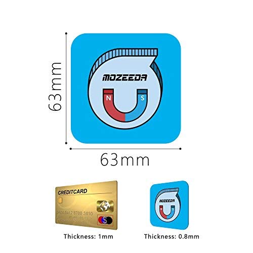Powerful Mount Magnet Plate For Wireless Charger,MOZEEDA Thin 0.8mm Smart Magnetic Patch Pad For Magnetic Wireless Car Charger and Phone Car Mount Holder Cradle(1 PC Rectangle)