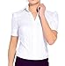 Soojun Women's Short Sleeve Bodysuit Button Down Formal Dress Shirts