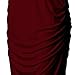 Maternity Bodycon Dress Short Sleeve Ruched Sides Knee Length Dress Burgundy M