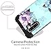 Casetego Compatible with Galaxy Note 10 Case,Floral Three Layer Heavy Duty Hybrid Sturdy Shockproof Full Body Protective Cover Case for Samsung Galaxy Note 10,Blue Flower