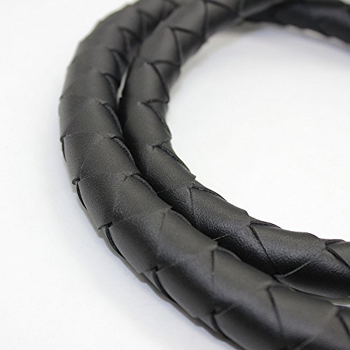 HAPPYTIMEBELT PU Leather Bullwhip Whip Floggers 5 FT Length Tassel(Black)