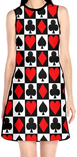Women's Playing Card Element A-line Sleeveless Dress