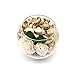 Qingbei Rina Potpourri in Glass Bowl Aroma of Vanilla Lavender Apple and Jasmine (White)