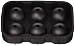 Better Kitchen Products Ice Ball Maker, 6 Cavity Silicone Tray, 4.5cm Large Round Ice Balls for Whiskey, Bourbon, Drinks, Black primary
