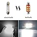 Shangyuan 578 led bulb, 212-2 led bulb, 211-2 led bulb, 42MM (1.72'') Festoon LED Light Bulbs for Interior Lights Dome Lights Door Light` 750 Lumens Extremely Bright White DC 12v (Pack of 2)