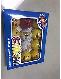 Lightahead - Juego de 12 pelotas de golf Emoji, divertidas y novedosas, ideal como regalo para amigos de la familia
