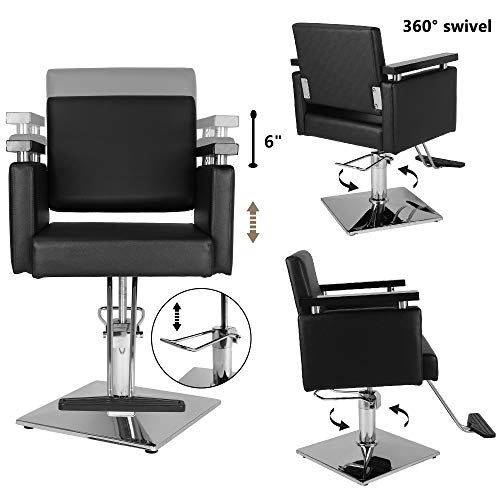 Barber Chair Suncoo Hair Classic Style Salon Chair 360 Degree