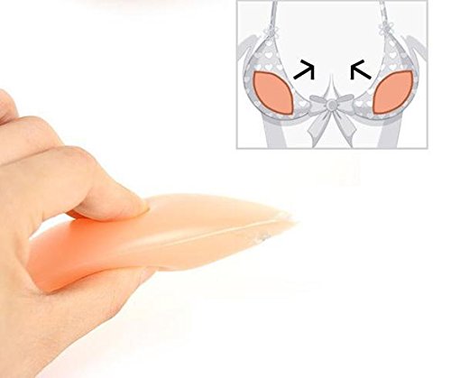 Cindere bra padding inserts original looks silicone bra inserts and enhancers one size fits all women elliptical shaped bra pads Pads & Enhancers