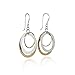 Graduated Circles Earrings Two Tone 925 Sterling Silver & 14k Gold Filled Multi Hoops Dangle Earrings