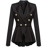 MingHaoyu Women Ringmaster Halloween Costume Cosplay Blazer Peplum Breast Jacket