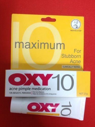 25g OXY 10 - 10% Benzoyl Peroxide Acne Pimple Medication - Maximum Strength