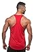 Dri Fit Microfiber Bodybuilding Stringer Tank Top Y-Back Racerback, Medium, Red