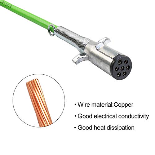 boeray 3 in 1 15 Ft Length Wrap Heavy Duty 7 Way Truck Tractor Trailer Rig Electric Cable Wrap Cord ABS & Air Line Hose Assembly - Thumbnail 5