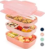 Caperci Stackable Bento Box Adult Lunch Box - 3