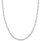 Savlano 925 Sterling Silver 3.5mm Italian Solid Figaro Link Chain Necklace Comes With a Gift Box For Men & Women - Made in Italy