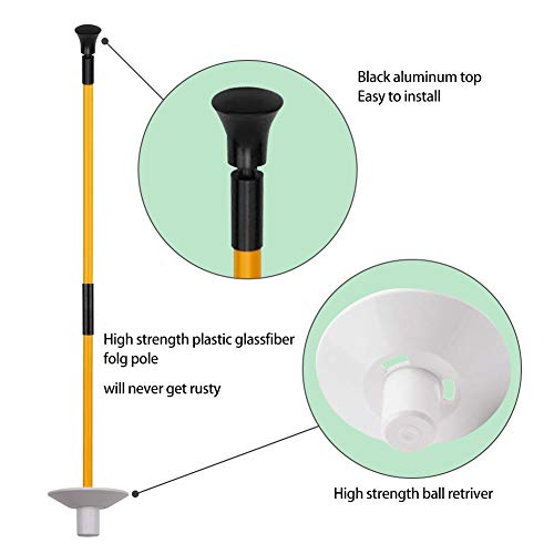 Barbella 4 Packs Golf Flagsticks-34 Inch Golf Pin Flags for Driving Range Backyard Practice Hole Cup with Flag, Portable 2-Section Design Golf Practice Putting Green