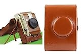 Brown Leather Case protector For Lomography Instant Camera - Sanremo