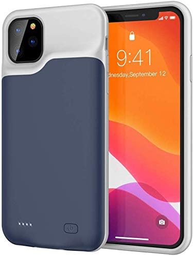 ZIROZ Battery Charging Case for iPhone 11 Pro 5200 mAh & iPhone 11 Pro MAX, 6500mAh Portable Protective Charging Case Rechargeable Extended Battery Charger (Blue, iPhone 11 Max)