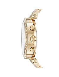 Michael Kors Parker Blush Reloj cronógrafo de acetato y tono dorado para mujer