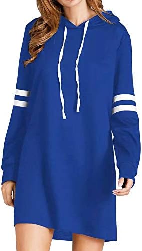 Women's Hoodie Long Sleeve Dress Teen Girls Sweatshirt Jumper Casual Simple Style Pullover Tops Blouse