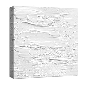 Canvas Wall Art Black and White Abstract Oil Painting Feature Painting Artwork for Home Prints Framed - 12x12 inches