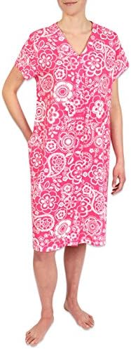 Heavenly Bodies Jersey Knit Robe, Short Coverup with Floral Paisley Print in Soft Lightweight Fabric and Snap Front