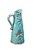 Your Heart's Delight Birds 'n Branches Pottery Pitcher, 13 by 4-3/4-Inch, Turquoise