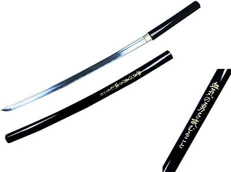 Bishamon 40" Hand Forged Japanese Samurai Sword, Shirasaya Style, Katana. 1045 Carbon Steel Blade. for Collection, Gift, Straw Matt Cutting Practice (Choose Your Color)