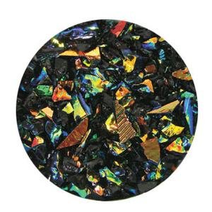 2 Oz Rainbow Dichroic Coarse Frit On Black - 90 Coe
