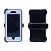 iPhone 7 / iPhone 8 Cover | 2-in-1 Screen Protector & Holster Case | Full Body Military Grade Edge-to-Edge Protection with carrying belt clip | Drop Proof Shockproof Dustproof | Grey / White