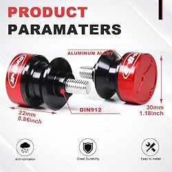 CYCBOLT 8mm Swing Arm Spools Sliders Universal CNC