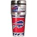 NFL Buffalo Bills Metallic Travel Tumbler, Stainless Steel and Black Vinyl, 16-Ounce