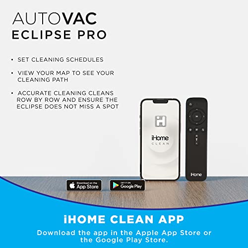 iHome AutoVac Eclipse Pro 3in1 Robot Vacuum and Vibrating Mop with