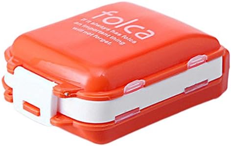 Portable 7 Day Pill Reminder Medicine Storage Container Pill Case, Orange