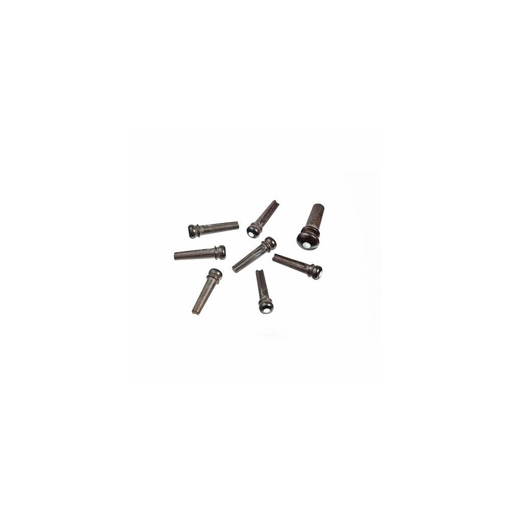 Planet Waves Ebony Bridge Pins with End Pin Set - Pearl Inlay — image 1