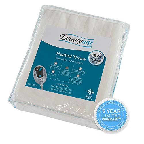 image for Beautyrest- Electric Heated Blanket Throw Super Soft Hypoallergenic Fl
