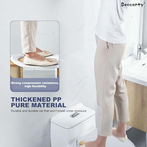 Beauenty Toilet Seat, V Shape Toilet Seat with Adjustable Hinges, Slow Close Toilet Cover, Thickening Plastic Strong and Durable, Prevent Noise, Easy to Install, Easy Cleaning (Style 8)