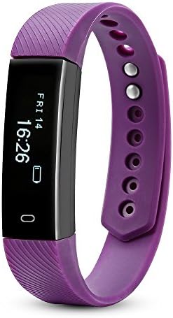 ID115 Smartband Watches Blood Pressure Bluetooth Smart Bracelet Heart Rate Monitor Smart Wristband Fitness Activity Tracker Calorie Counter for iOS Android (Purple)