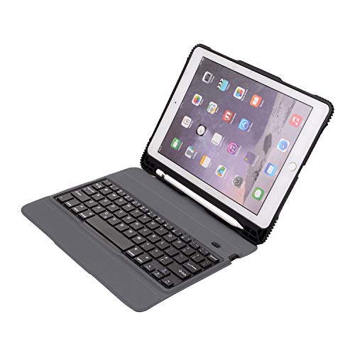 iPad Keyboard Portfolio, Zipper Padfolio Organizer Folio Case with Bluetooth Keyboard for 9.7 inch iPad Pro
