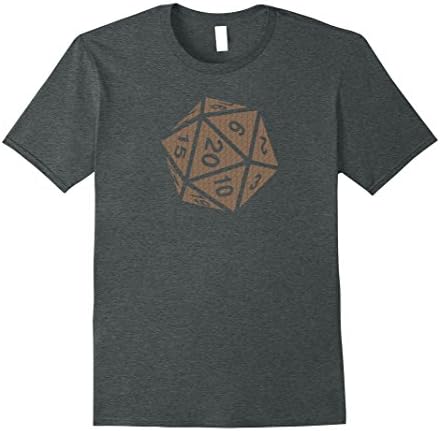 Mens d20 Dice RPG T-Shirt | Pattern Design Medium Dark Heather
