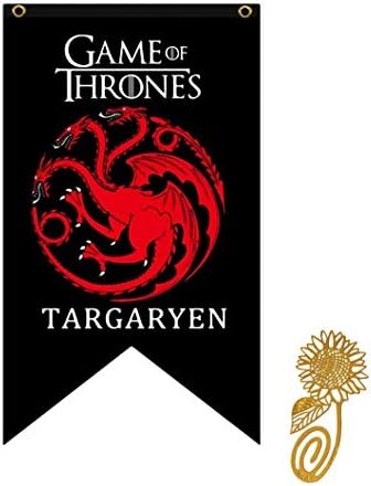 TianLinToy Game Party Throne Style Banner House Sigil Wall Flags (70*125 CM) ,Hanging flags for Bar club living room bedroom Decoration