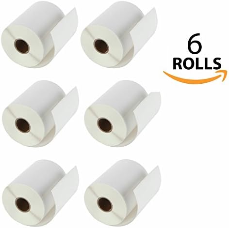 Sticiry Rolls of 250 4x6 Direct Thermal Blank Shipping Labels for Zebra 2844 Zp-450 Zp-500 Zp-505 (6 ROLLS)