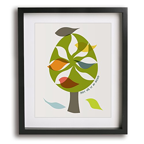 Let It Be | The Beatles inspired song lyric mid-century modern art print