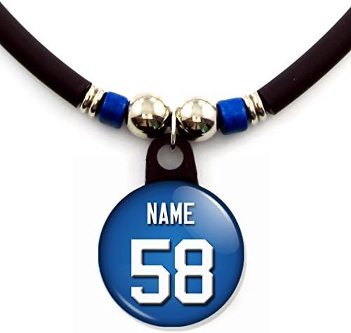 Customized New York Football Jersey Necklace with Your Name and Number, By SpotlightJewels