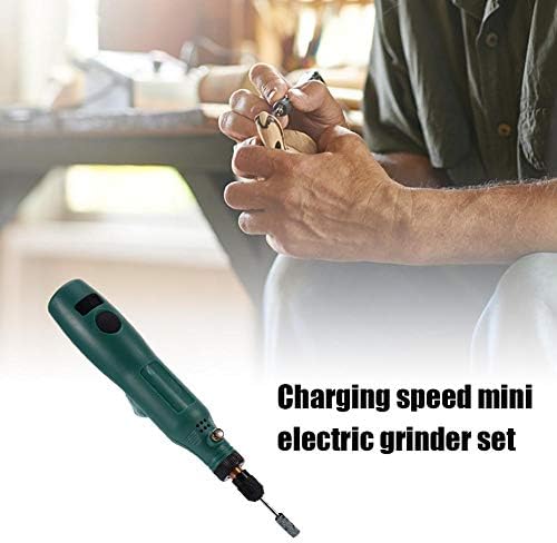 Hellycuche Rechargeable Wireless Electric Drill Kit Mini Cordless Rotary Drilling Cutting Tool for DIY Engraving Woodworking